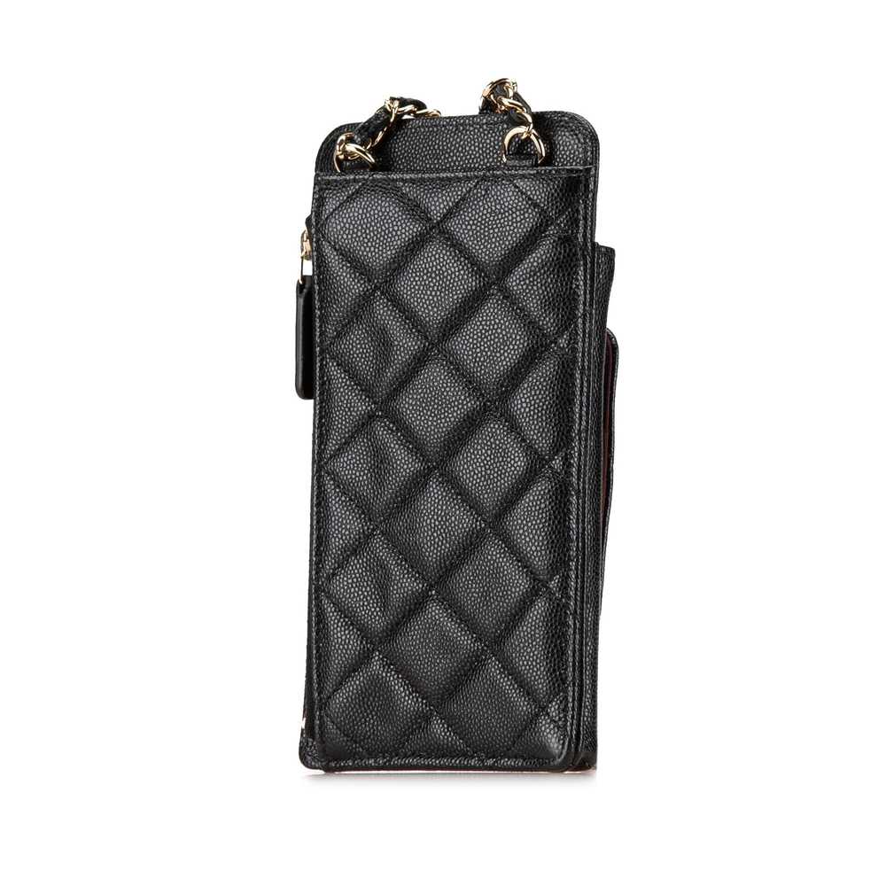 Chanel Chanel Quilted Caviar O Phone Holder with … - image 2