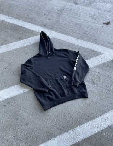 Carhartt × Vintage Vintage y2k Black Carhartt Hoo… - image 1