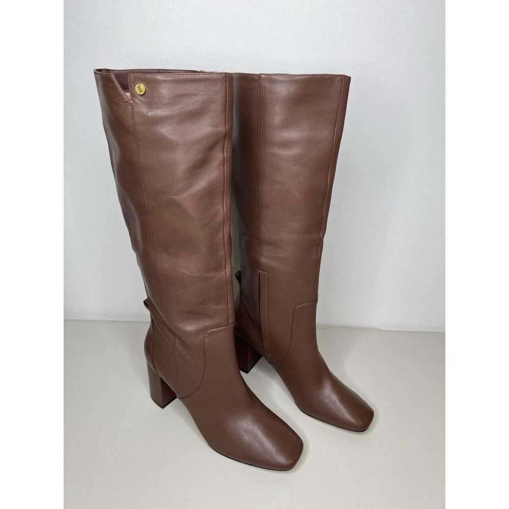 Cole Haan Brown Leather Knee High Boots Square To… - image 3