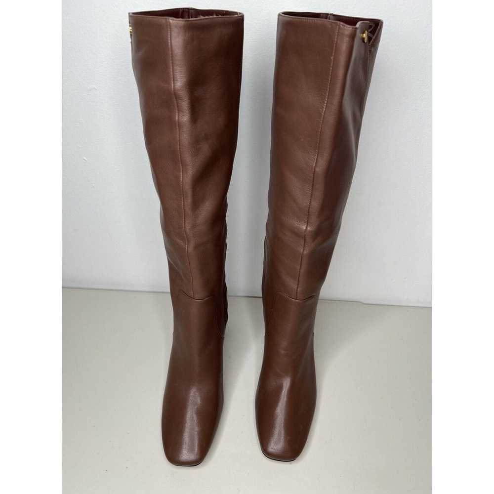 Cole Haan Brown Leather Knee High Boots Square To… - image 5