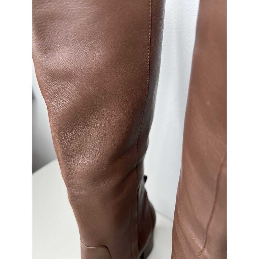 Cole Haan Brown Leather Knee High Boots Square To… - image 6