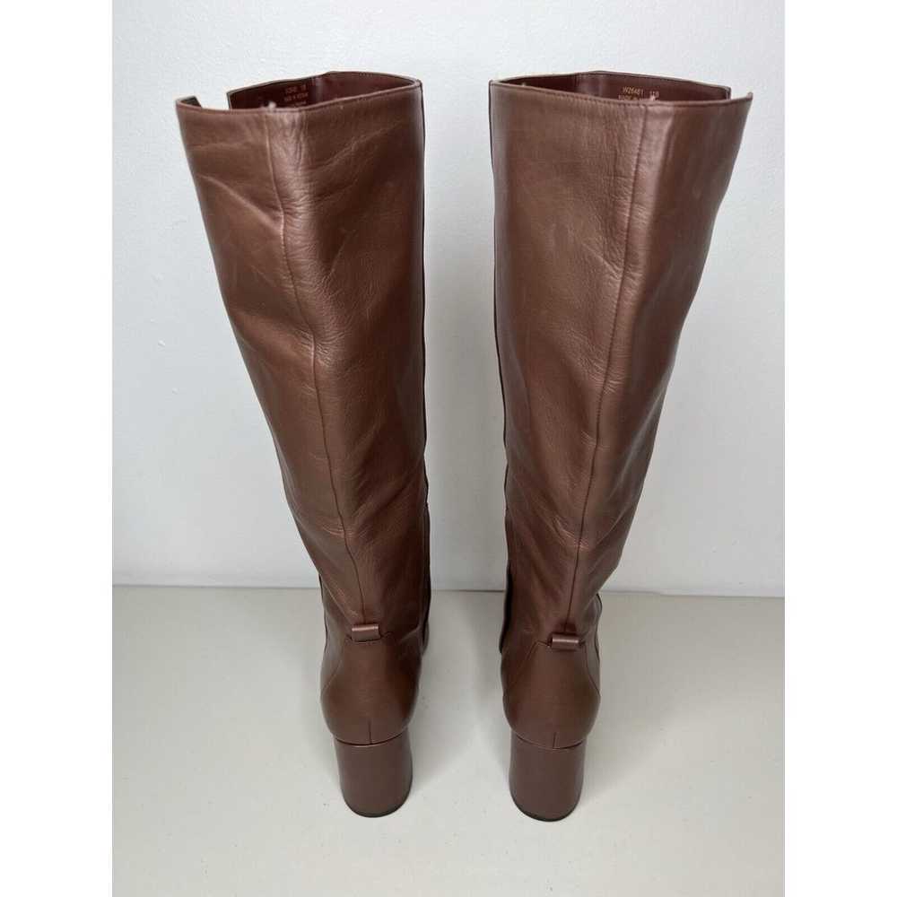 Cole Haan Brown Leather Knee High Boots Square To… - image 7