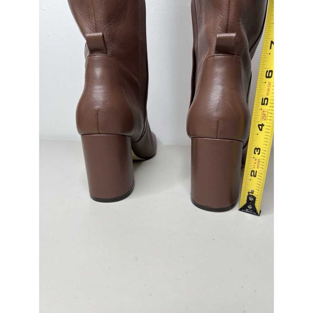 Cole Haan Brown Leather Knee High Boots Square To… - image 8