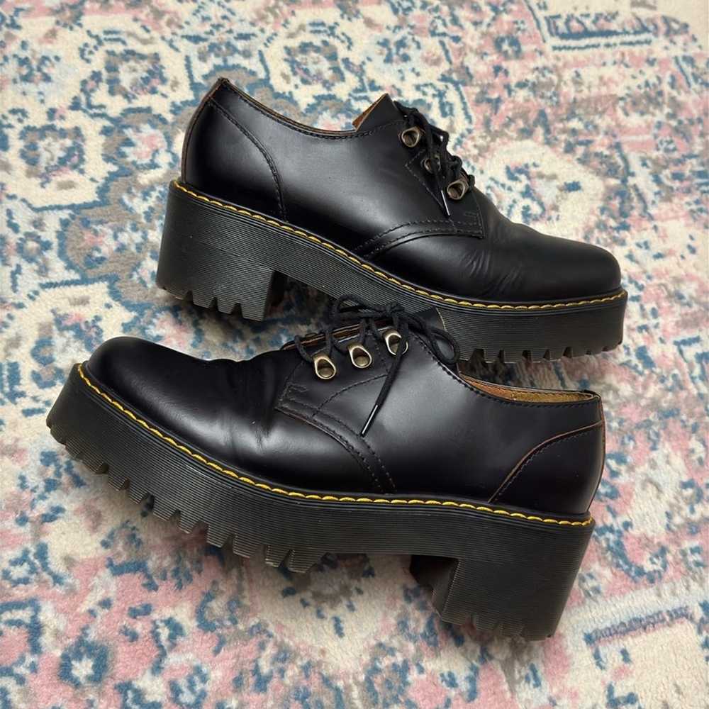 Dr Martens Leona Lo Vintage Black Leather Lace Up… - image 5