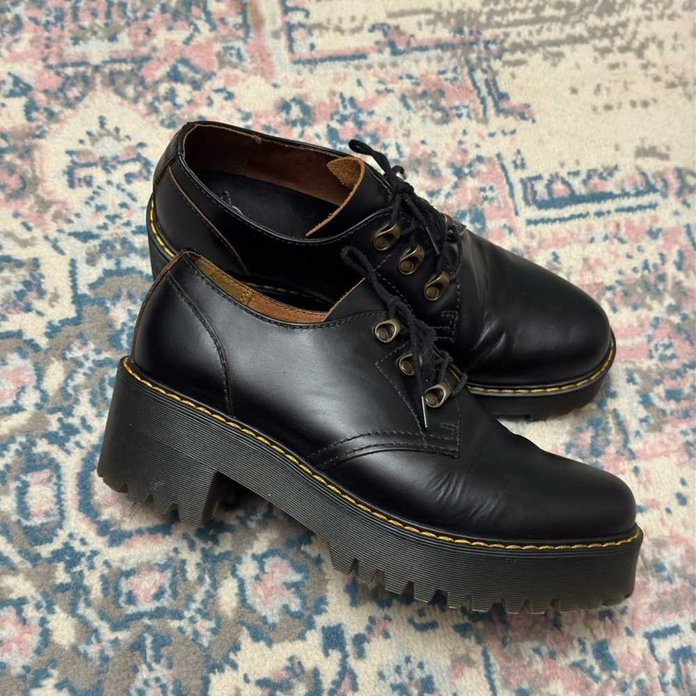 Dr Martens Leona Lo Vintage Black Leather Lace Up… - image 6