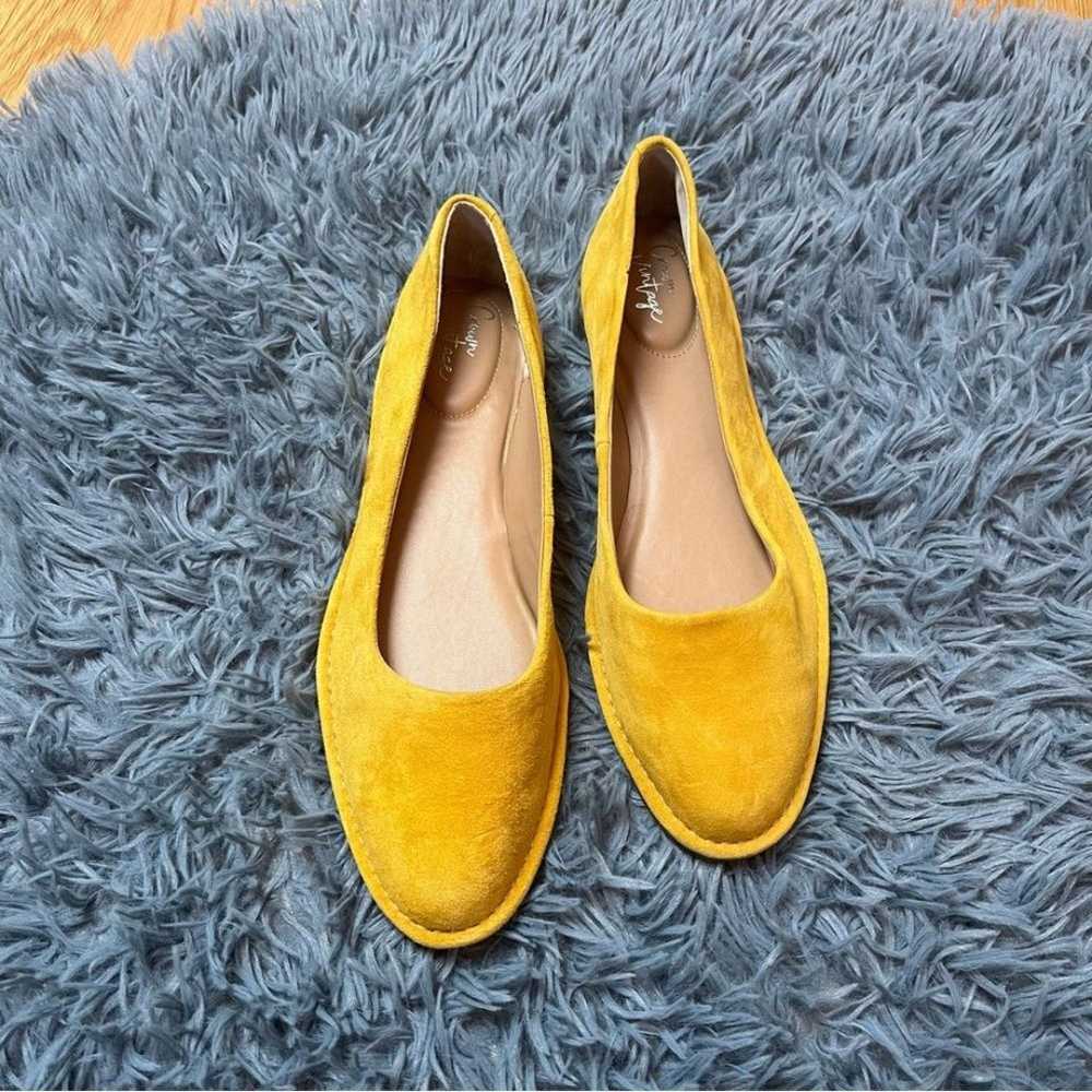 Crown Vintage Yellow Suede Davi Skimmer Flats - image 2