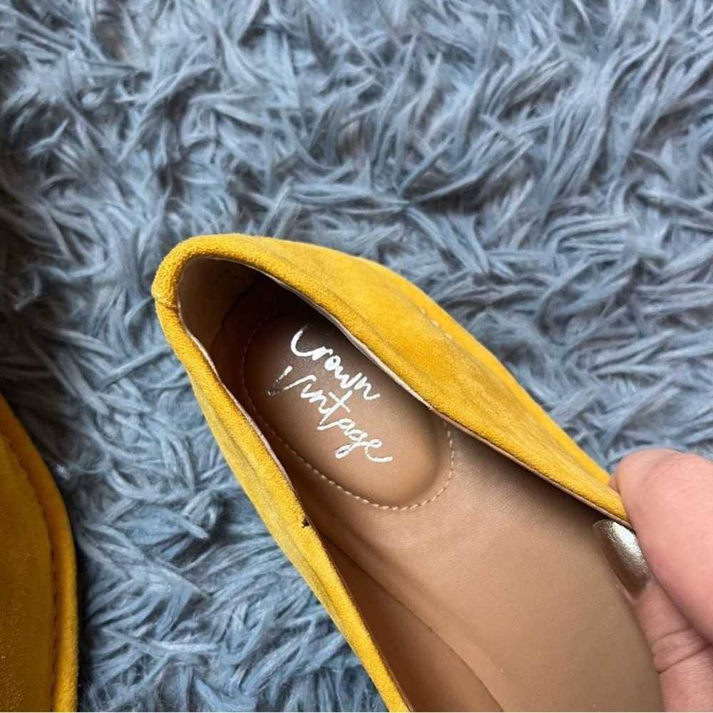 Crown Vintage Yellow Suede Davi Skimmer Flats - image 4