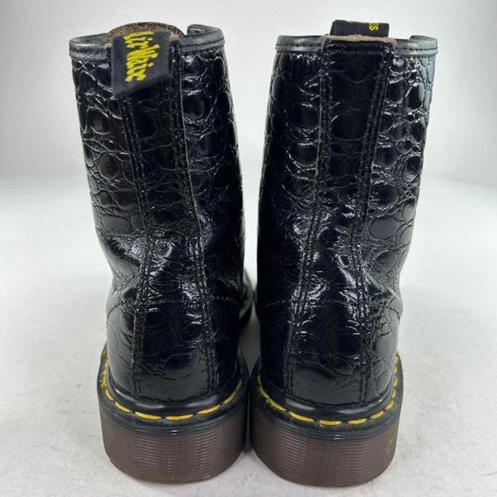 VTG Dr. Martens 1460 Boots Black Crocodile Emboss… - image 6