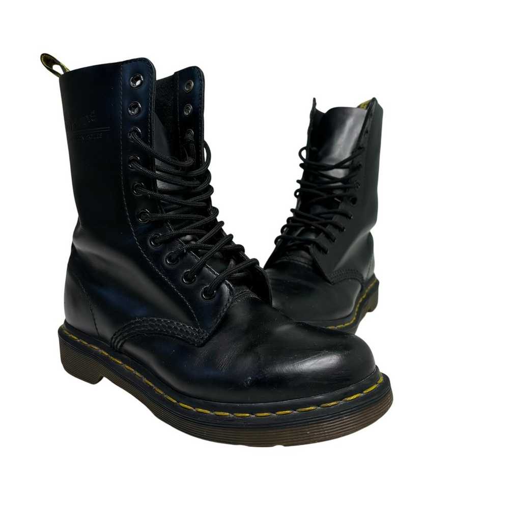 Dr. Martens 1460 Smooth Black Leather Lace Up Mid… - image 1