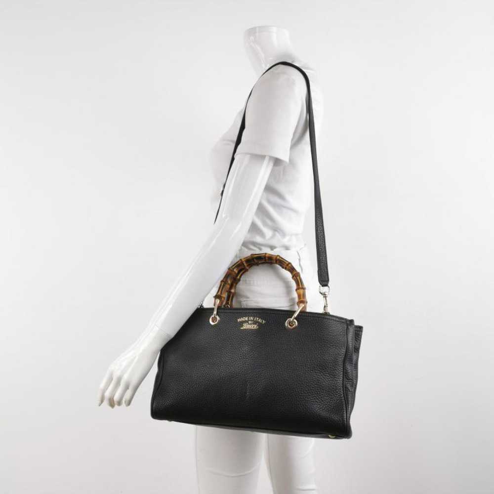 Gucci Bamboo Shopper leather handbag - image 3