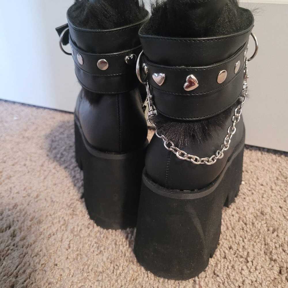 Size 7 Demonia Ashes-57 Black Platform Boot - image 3