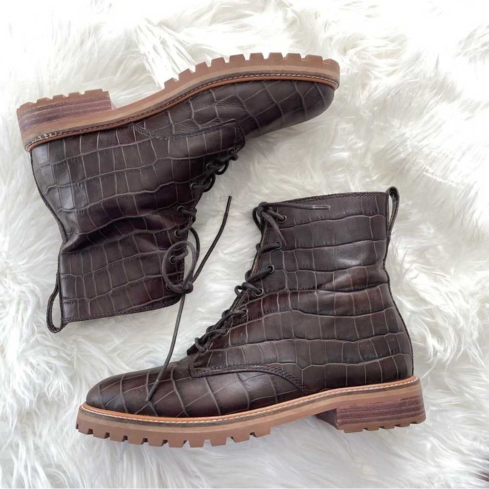 Madewell | Women’s The Clair Lace-Up Boot Croc Em… - image 4