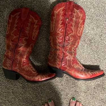 Red corral boots