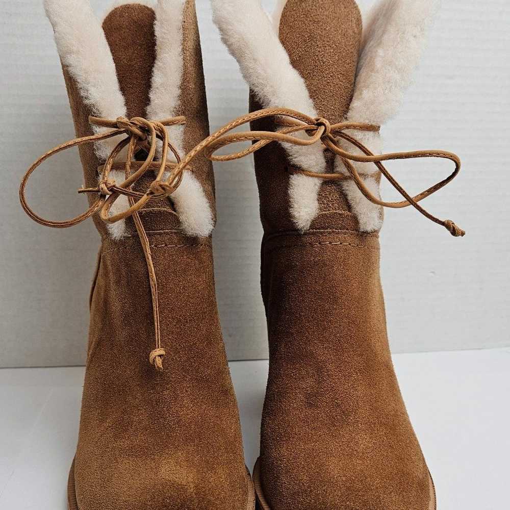 UGG Jerene Wool Shearling suede Chestnut Brown He… - image 2