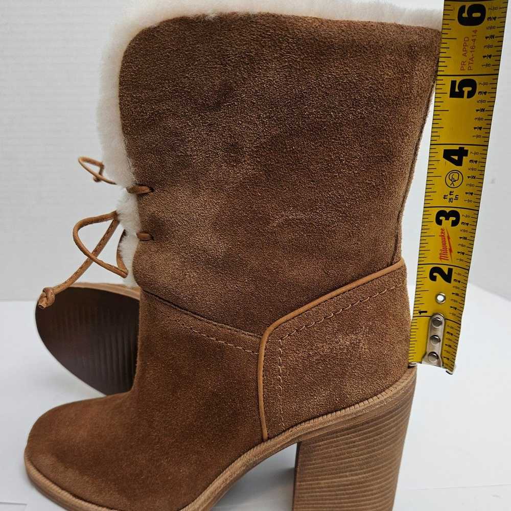 UGG Jerene Wool Shearling suede Chestnut Brown He… - image 8