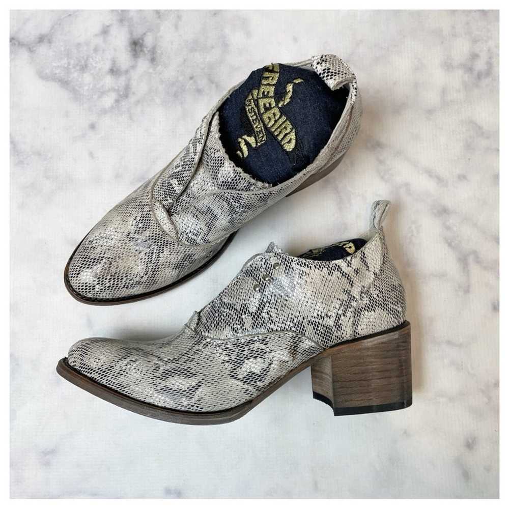 Freebird by Steven Sadie Snake Oxford Booties NWOB - image 2