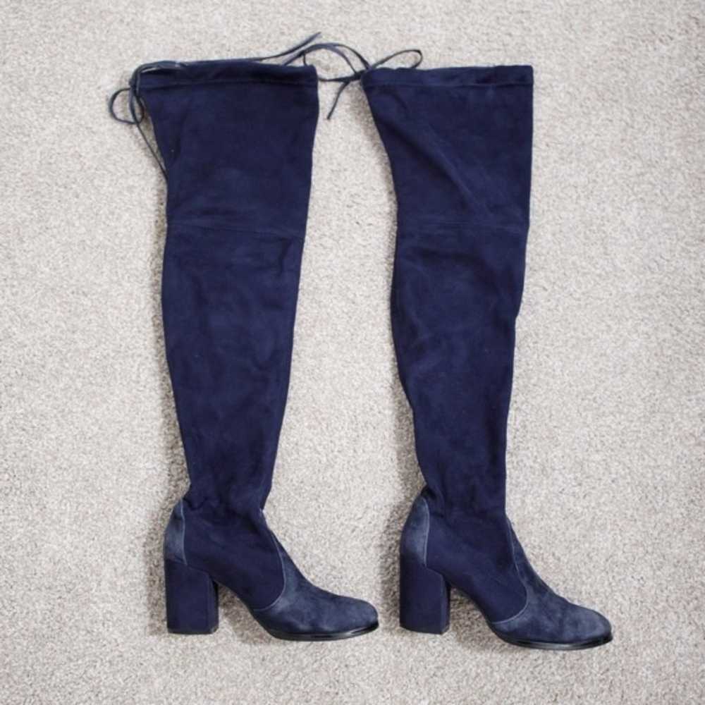 Stuart Weitzman Tieland Over the Knee Boot Blue S… - image 2