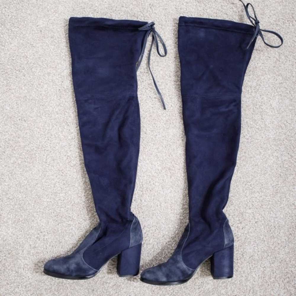 Stuart Weitzman Tieland Over the Knee Boot Blue S… - image 3