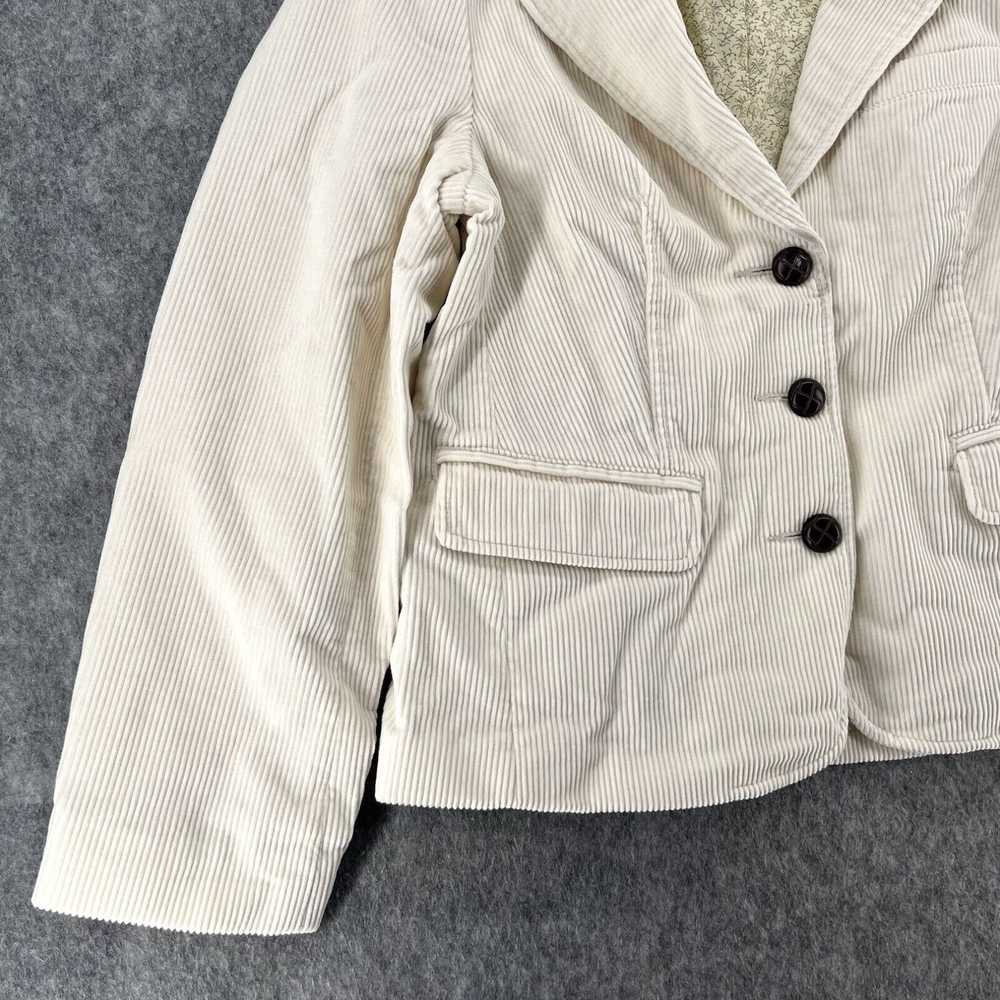 Vintage LL Bean Womens Ivory Corduroy Blazer Jack… - image 3