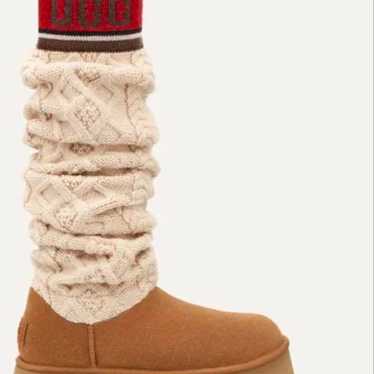 UGG Classic Sweater Letter Tall with Thick-soled K