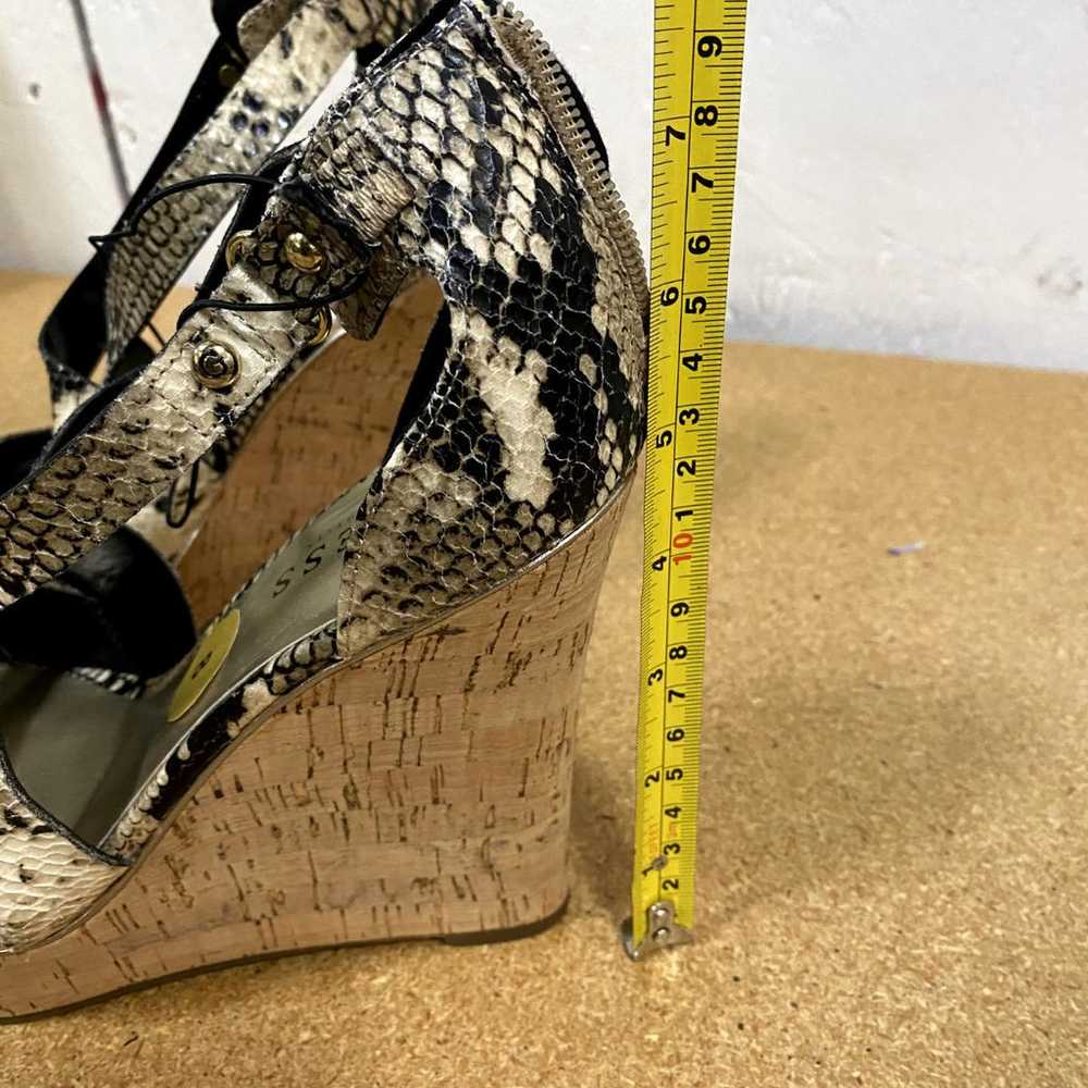 GUESS Womens Snakeskin Wedge Strappy Cork Heels S… - image 5