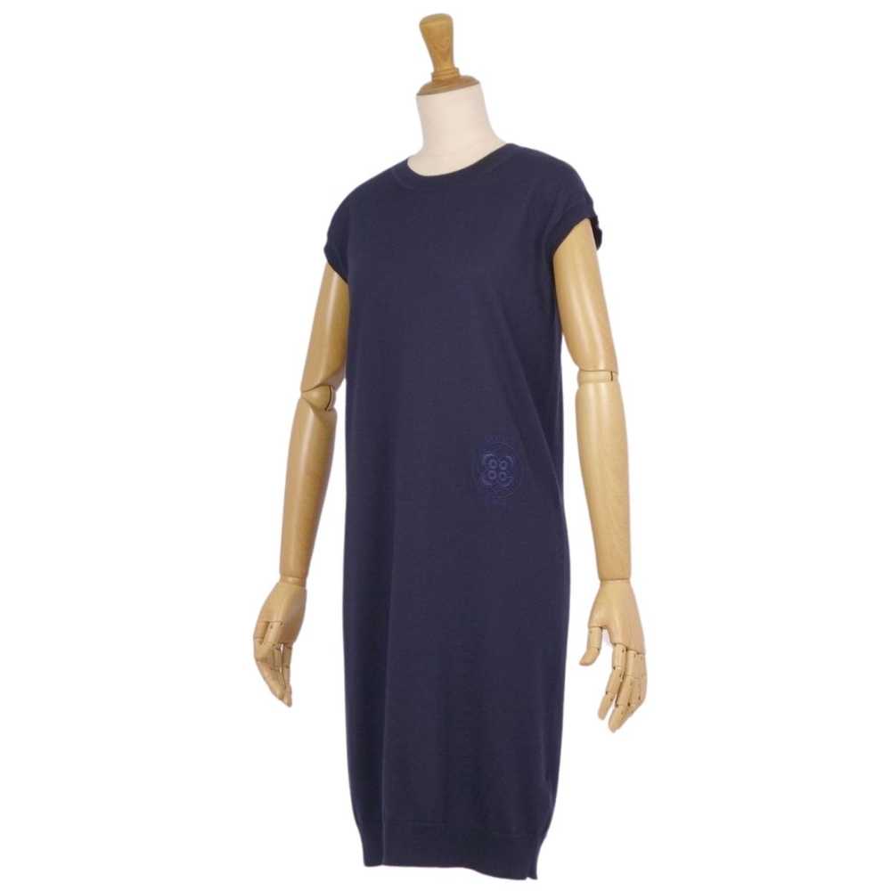 Hermes Knit Dress Logo Cashmere Silk Tops 34 r30_… - image 4