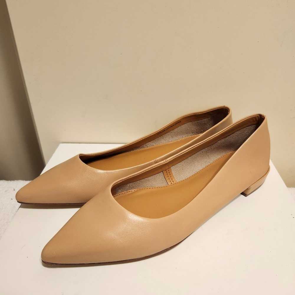 Brand New J.CREW "Marina" Tan Leather Pointy Toe … - image 2