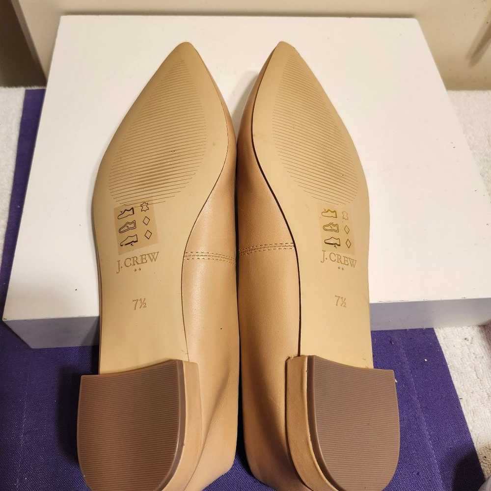 Brand New J.CREW "Marina" Tan Leather Pointy Toe … - image 8