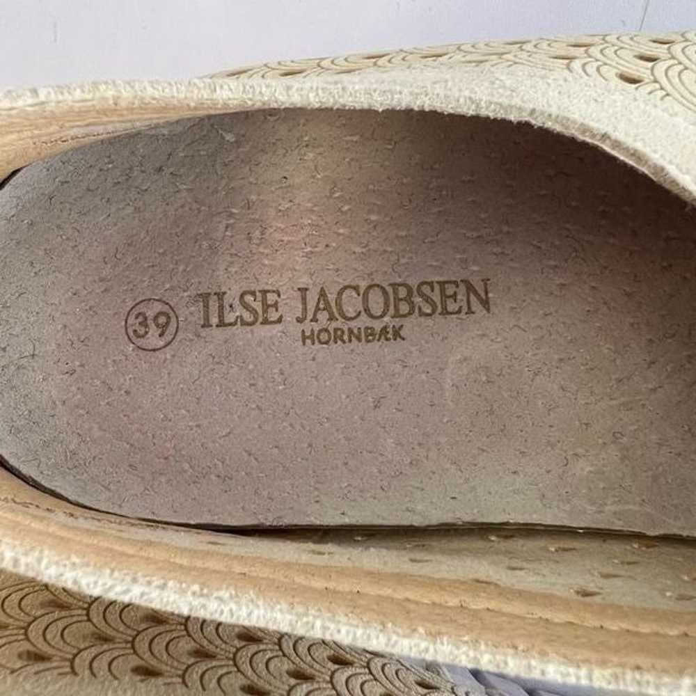 Ilse Jacobsen Tulip Perforated Beige Nubuck Slip … - image 9