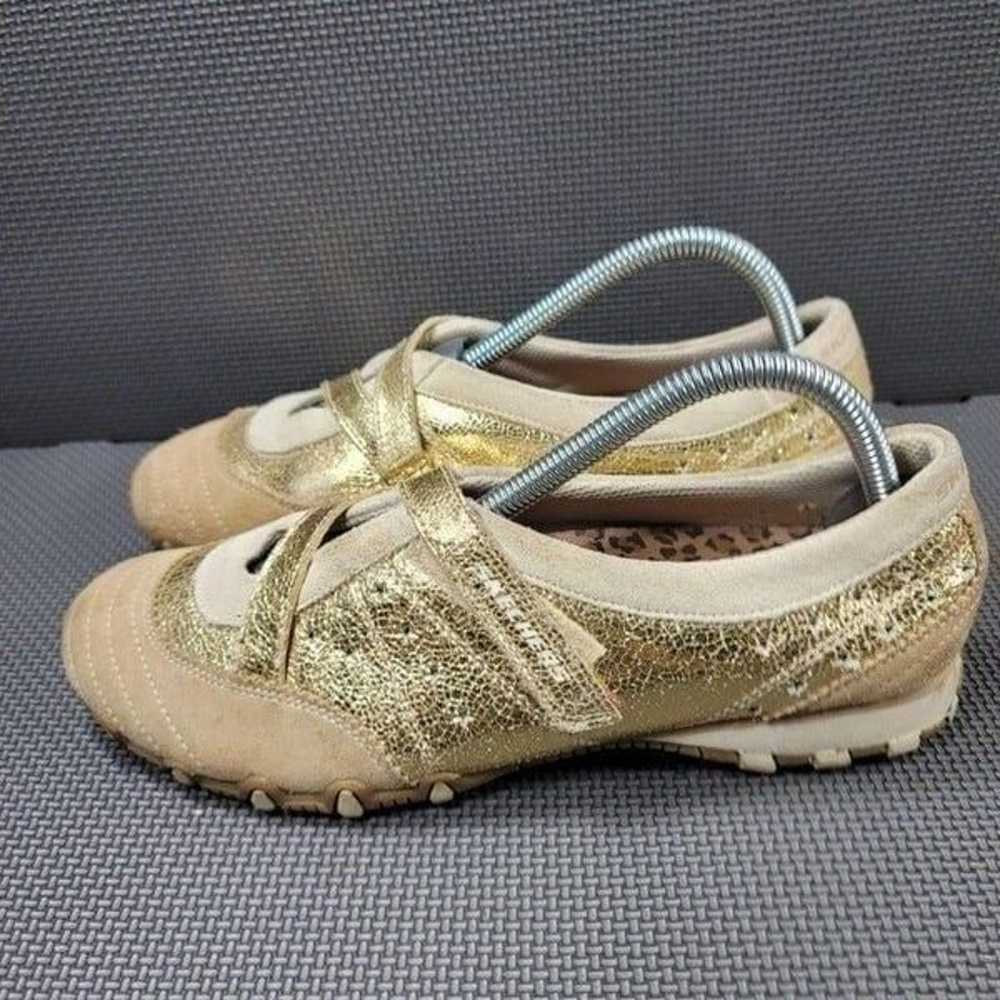 Womens Sz 9 Gold Skechers Mary Janes Ath - image 3