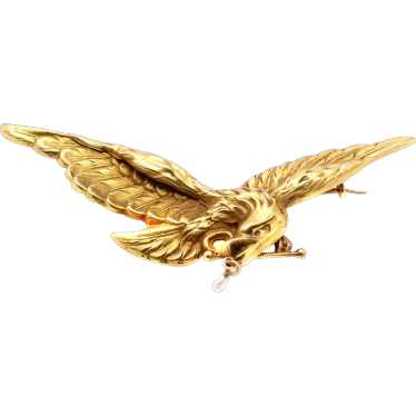 Belle Epoque French Eagle Brooch