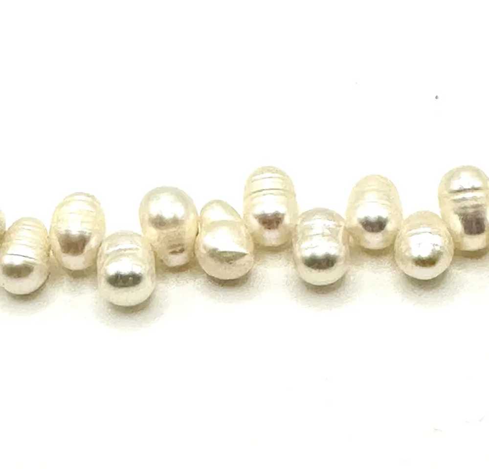 Cultured Pearl and 14k Gold Necklace - image 2