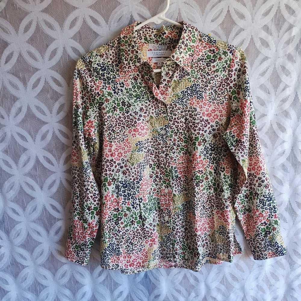 Foxcroft shirt Nwot 8P long sleeves button up fro… - image 7