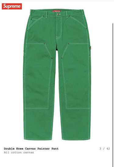 Supreme Supreme Double Knee Green Jeans