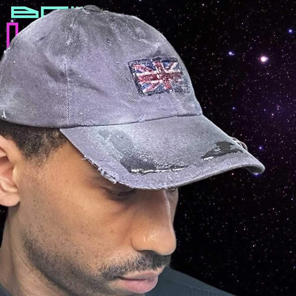 Custom × Hat ASTROBOI* 'London Rain' Navy Distres… - image 2