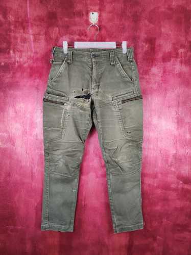 Toraichi Men's Work Pants, Denim Cargo Jogger Pants, 4-Con