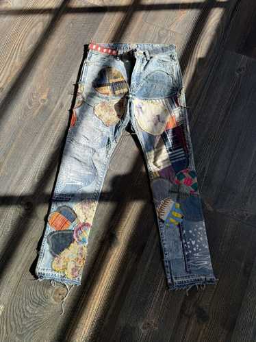 Difference Rupert deals Japanese Patchwork Indigo Sashiko Jeans