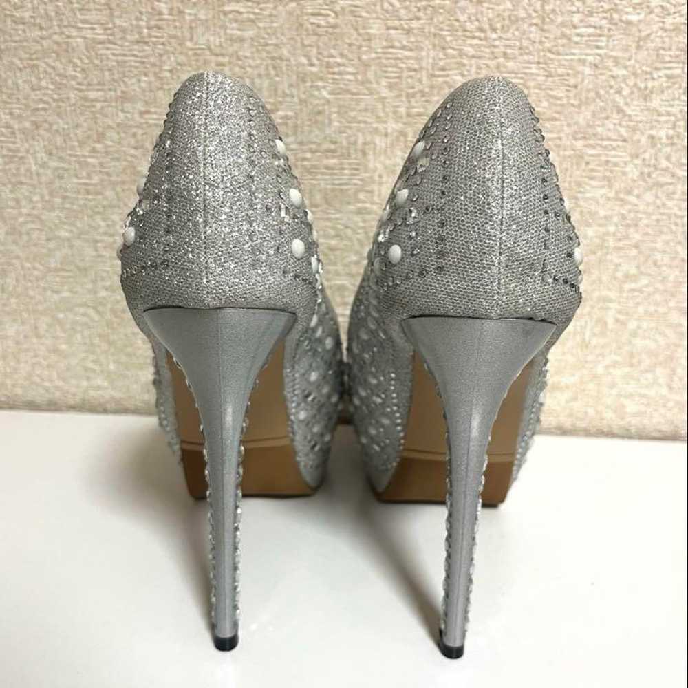 Silver Open-Toe Pumps - Cabaret Heels - image 7