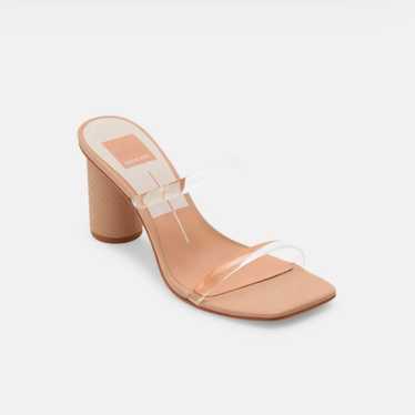 Dolce Vita Noles Nude Crystal Chunky Heels