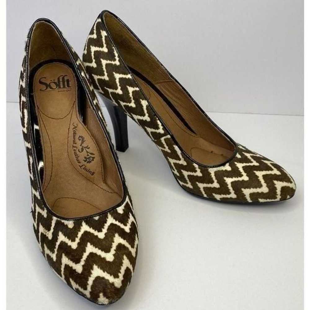 Sofft Size 7M Moselle Wave Brown Chevron Stripe C… - image 1