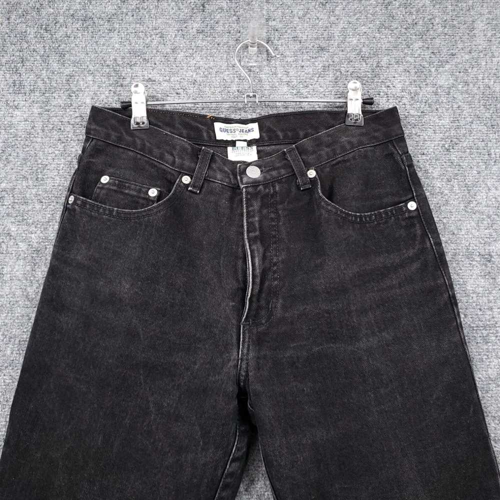 Guess VINTAGE Guess Jeans Mens 30X32 Black Straig… - image 3