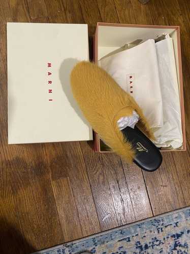 Marni × Stefan Cooke Yellow Fussbett Sabot Slipper