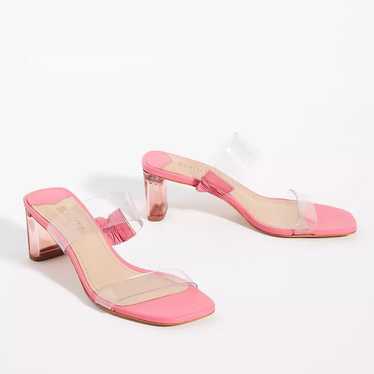 Schutz Ariella Acrylic Sandal in Shell Pink