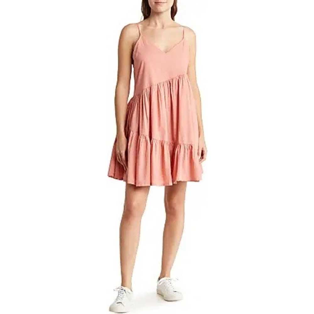 Melrose and Market Pink Sleeveless V-Neck Tiered … - image 1