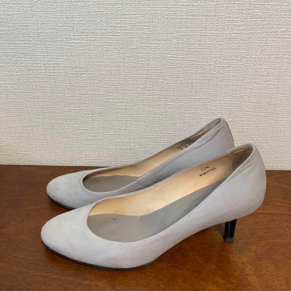 TOD'S Dods Suede Pumps 37.5 Light Gray - image 2