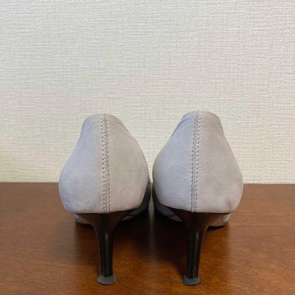 TOD'S Dods Suede Pumps 37.5 Light Gray - image 3