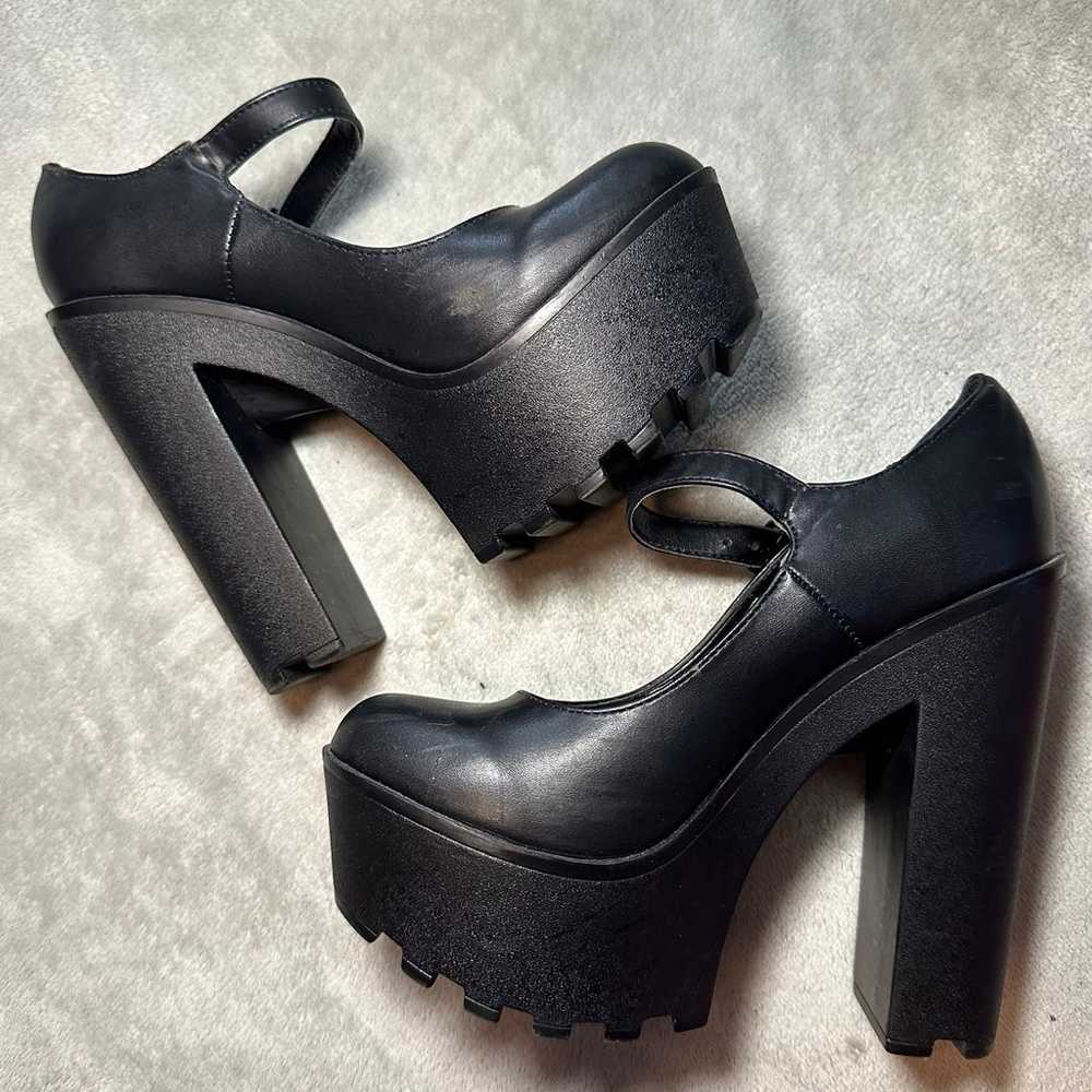 Y2K Soda Chunky Platform Mary Jane Heels Shoe Sz … - image 2