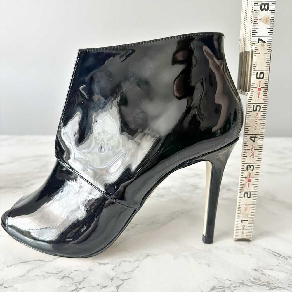 Karen Millen Black Patent Leather Stiletto Peep T… - image 11