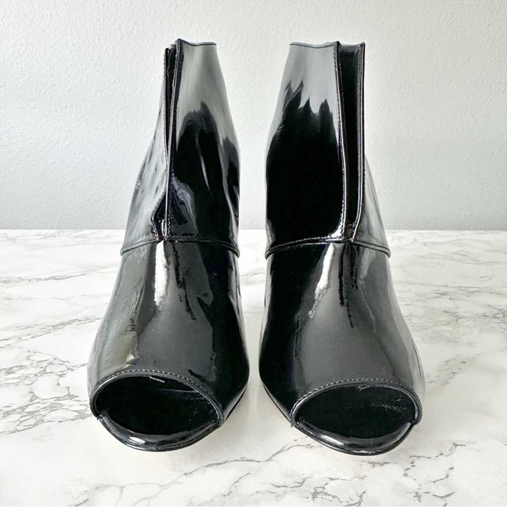 Karen Millen Black Patent Leather Stiletto Peep T… - image 2