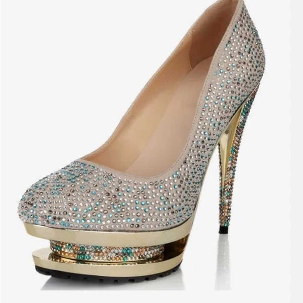 Crystal studded High heel shoes . Beautiful. l si… - image 11